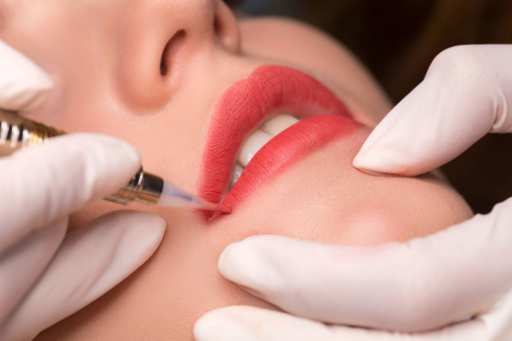Permanent lip makeup
